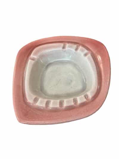 Vintage Pink Glazed Ceramic Ashtray