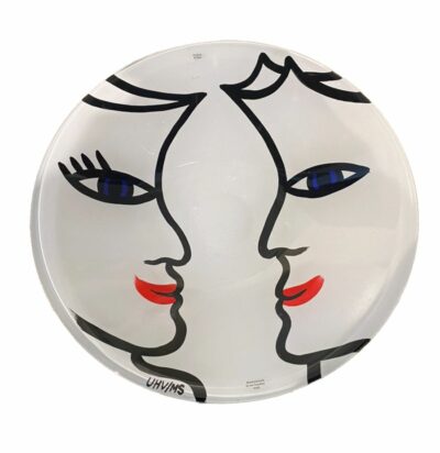 Open Minds Faces Glass Bowl